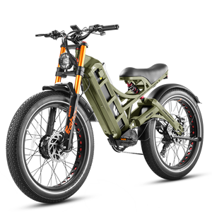 จักรยานเสือภูเขาไฟฟ้าลดราคาพิเศษจากโรงงาน ขนาด 26 นิ้ว EMTB โครงเหล็กกล้าคาร์บอนสูง เบรกดิสก์ แบตเตอรี่ 52V 60Ah มอเตอร์ดุมล้อหลัง - Product Image 1