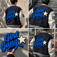 Patch brodé thermocollant personnalisé de haute qualité OEM pour sweat à capuche, style universitaire vintage, pour projets DIY