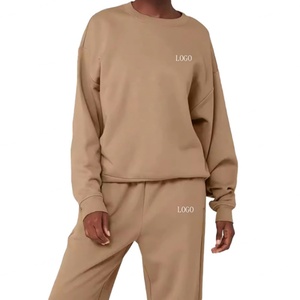 Ropa de Yoga Personalizada de Alta Calidad, Sudadera Deportiva Informal de Otoño Invierno, Pantalones con Cordón, Ropa Exterior para Mujer, Top Holgado - Product Image 1