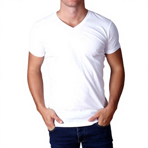Camiseta con estampado de algodón 100% personalizado de alta calidad para hombre, camiseta transpirable con logotipo frontal, talla americana KITM08 de talla grande en blanco, venta al por mayor - Product Image 2