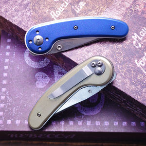 سكين قابل للطي يمكنك تخصيصه بنفسك بشفرة من الفولاذ عالي الكربون، هدية الهالوين لمحبي الأنشطة الخارجية، مقبض من الألومنيوم، معدات تخييم ونجاة - Product Image 4