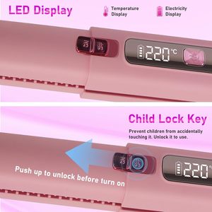 Plancha y Rizador de Vapor Portátil 2 en 1 LAMA Recargable con Pantalla LCD y 5 Velocidades, Estilizador de Cabello de Cerámica con Estuche - Product Image 5