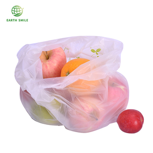 Tee-shirt pliable en plastique biodégradables, sac de courses en rouleau pour boulangers et entrepôts de ferme, vente en gros, - Product Image 4