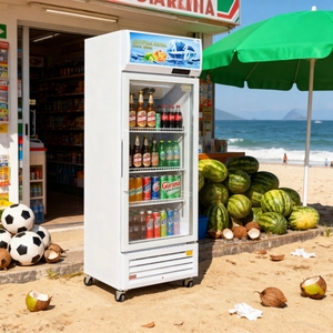 Congélateur vertical commercial avec contrôle mécanique de la température, porte vitrée, étagères réglables, refroidissement direct et par air - Product Image 3