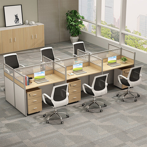 Tavolo da ufficio commerciale con Workstation per ufficio economica con bordo in melamina - Product Image 4