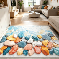 Tapis en terre de diatomée à motif de pavés colorés, antidérapant, absorbant l'eau, décoration intérieure, tapis de porte
