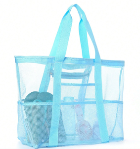 Grand sac d'été multifonctionnel en maille haute capacité Sac de plage fourre-tout - Product Image 4