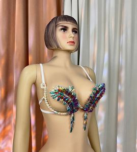 Nouveau soutien-gorge à armatures <span class=keywords><strong>Samba</strong></span> Carnival Rainbow Stone pour la danse du ventre, idéal pour les fêtes EDC, les Raves, les défilés d'Halloween, le Mardi Gras et les spectacles de Jouvert - Product Image 5