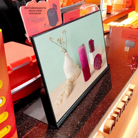 Écran d'affichage numérique LCD LED de 23,8 pouces pour comptoir, panneau publicitaire, menu, signalisation promotionnelle, affichage numérique pour la vente au détail, écran TV