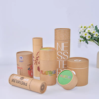 Natural Brown Kraft Paper Round Paper Tubes Cardboard Cylinder Boxes for Packaging