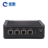Terminal en la nube Mini PC Nano Celeron J4125 J1900 Atom E3845 8GB Ram Quad Core 4 Lan X86 HD/VGA Industrial Barebone Router Mini PC