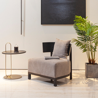 Fauteuil de salon d'hôtel moderne, coussin de rembourrage, canapé simple, chaise, meubles de salon pour hôtel
