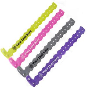 Customizable Soft PVC <strong>Wristbands</strong> Waterproof <strong>Vinyl</strong> ID Bracelets for Events, Parties, Festivals - Product Image 1