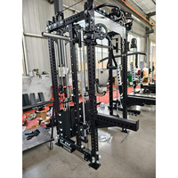 Machine Smith multifonctionnelle 3-en-1 en acier de qualité supérieure avec cadre supérieur pour exercices de vol d'oiseau et pile de poids de 70-120 kg