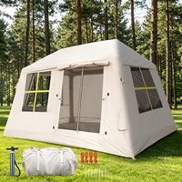 Tente gonflable adaptée à 2/3 personnes pour le camping ; la tente de camping gonflable s'installe en 2 minutes et est imperméable