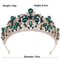 Vente en gros d'accessoires de mode en plaqué or pour femmes avec couronne, bandeau de mariage en cristal avec diadème en strass