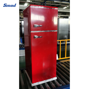 Réfrigérateur rétro rouge à double porte avec congélateur supérieur de 7,5 pi³ 115 V/60 Hz pour la maison, modèle DSR-212WU - Product Image 3