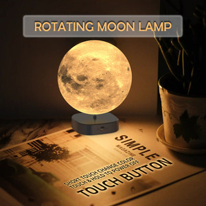 Lampe de lune rotative flottante <span class=keywords><strong>3D</strong></span> économique, rechargeable par USB, lumière LED chaude, lampe de nuit intelligente romantique pour chambre à coucher - Product Image 6