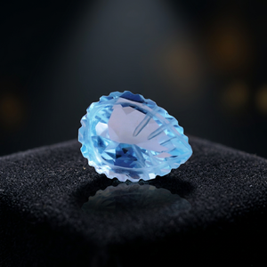 Topacio Azul Cielo Natural, Gemas Sueltas Facetadas en Forma de Pera, Certificadas por Terceros, Venta al por Mayor, Gopika Exports, Joyería Fina - Product Image 1