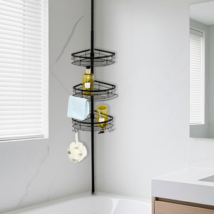 Estante esquinero para baño de 3 niveles, estante de almacenamiento triangular independiente para baño con diseño extraíble - Product Image 2