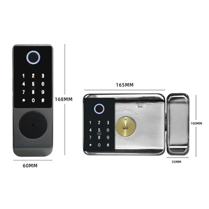 액세스 제어 스마트 도어록 세트 림 잠금 Tuya 와이파이 블루투스 TT 잠금 키패드 키 잠금 생체 인식 지문 RFID 잠금 키트 - Product Image 5