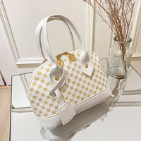 Sac à Main Coquillage Floral Tendance Coréenne 2021 pour Femme, avec Fermeture Éclair et Doublure en Polyester – Exclusif pour le Commerce International