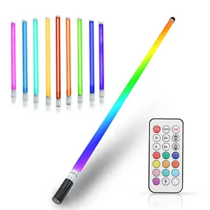 Toptan t8 led tüp ışık renkli değişen uzaktan kumanda RGB tüp lamba ile tripod standı