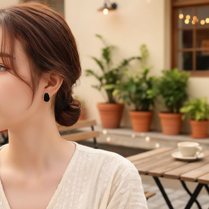 Set di gioielli di moda Boho ragazza di tendenza vendita calda all'ingrosso-orecchini con perle in argento cristallo con zircone come pietra principale - Product Image 3