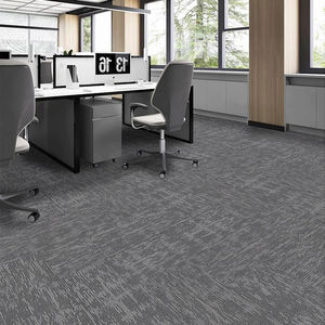 Losetas de Alfombra Rectangulares Grises de Fácil Instalación para Oficina, Losetas de Alfombra Comerciales de Lujo con Respaldo de Polipropileno PE en Venta - Product Image 2
