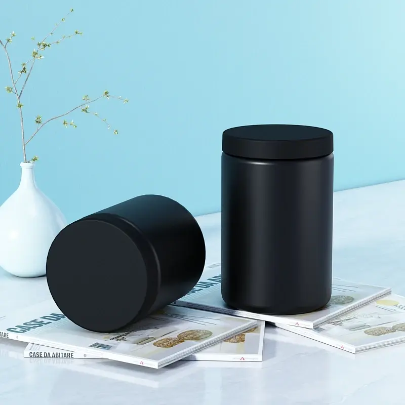 Nhà cung cấp Trung Quốc nhựa HDPE Jar với nắp đen cảm ứng mềm chai với nắp