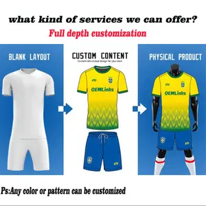 Servizio OEM personalizzato kit di abbigliamento da calcio traspirante maglie da calcio personalizzate t-shirt da calcio uniforme maglia da calcio sublimata