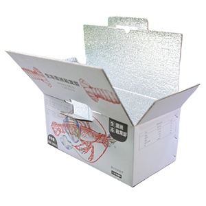 Boîte d'expédition isotherme en carton ondulé imperméable personnalisée avec doublure en aluminium pour viande congelée, poisson et <span class=keywords><strong>homard</strong></span> vivant - Product Image 6