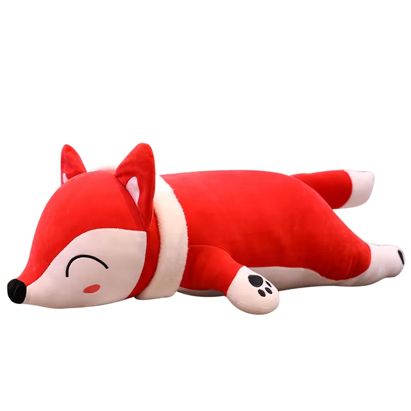 OEM manufacturer custom 35cm 50cm cute fox plush toy soft pillow Stuffed doll