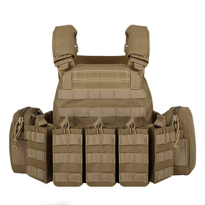 Giubbotto tattico di protezione del corpo per il sistema di <span class=keywords><strong>Molle</strong></span> gilet tattico da caccia tattico regolabile per attrezzature di difesa personale avventura all'aria aperta - Product Image 1