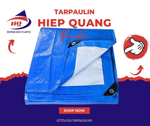 Bâche en PE durable, écologique, anti-UV, résistante à l'eau, coupe-vent, résistante aux intempéries, bleu/orange uni, tailles personnalisées - Product Image 2