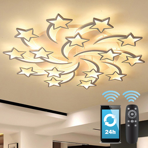 Lámpara de Techo LED Acrílica Moderna con Forma de Estrella, Lámpara de Arte Decorativa para Dormitorio, Estudio, Comedor, Habitación Infantil, Araña - Product Image 1