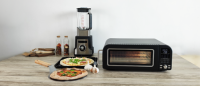 Four à convection électrique 18L à commande tactile, cuisinière à pizza 400°C, contrôlé par application, fonction maintien au chaud, noir, pour usage hôtelier