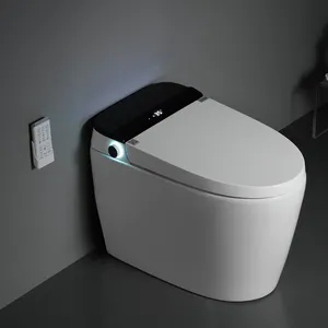 Vaso sanitário elegante, tanque de água, luxo, vaso sanitário automático inteligente com bidê