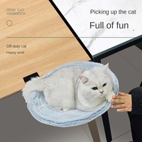 Hamac de bureau pour chat de luxe écologique, assemblé, alternative au cadre d'escalade réglable, table pour chaton, lit, nid, fournitures pour animaux de compagnie