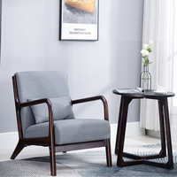 Nordic Designer Armlehne Einzels ofa Massivholz rahmen Samt Lounge Chair Moderner Wohnzimmer Sessel 1 Stück Freizeit stuhl
