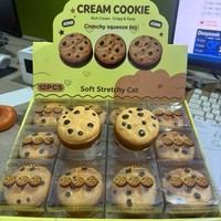 Jouet de décompression à rebond lent, à modeler, en forme de biscuits simulés, avec fonction musicale