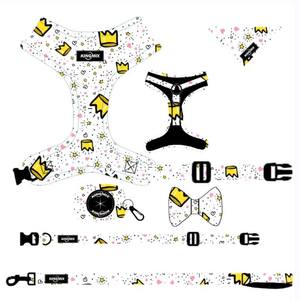 Harness anjing timbal depan, Harness anjing cetak kustom, tali kerah Harness dada, tas kotoran, wadah anjing, rompi anjing beludru untuk <span class=keywords><strong>Pitbull</strong></span> - Product Image 6
