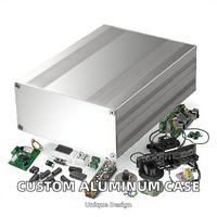 Caja Electrónica de Aleación de Aluminio Extruido y Soldado con Recubrimiento en Polvo, Carcasa para Decodificador de TV, Caja Personalizada para PC Industrial, Aleación 6063