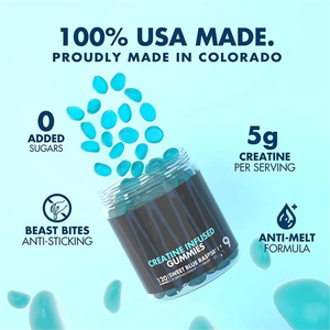 מבוגרים קריאטין למבוגרים קרם כושר סוכריות תמיכה <span class=keywords><strong>60</strong></span> כמוסות 120g חלבון 2 גומות למינון - Product Image 5