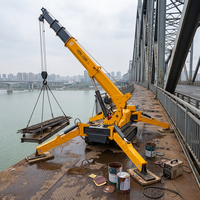 Grue araignée à flèche télescopique 10,0t, rayon de travail max. 19m, grue sur chenilles à longue portée pour applications de levage à distance