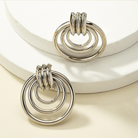 Grandes boucles d'oreilles Vintage en métal torsadé pour femmes, couleur or, breloque Sexy, déclaration spirale tourbillon bijoux vente en gros