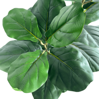 Plante artificielle en polyester de 1,5 m, type Ficus lyrata, plantes artificielles persistantes pour intérieur/extérieur, cadeau de pendaison de crémaillère
