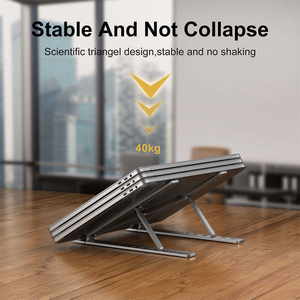 <span class=keywords><strong>Soporte</strong></span> Plegable y Ajustable de Aleación de Aluminio para Laptop y Tablet, <span class=keywords><strong>Soporte</strong></span> Vertical para Computadora de Escritorio de 18 Pulgadas con Bolsa de Almacenamiento - Product Image 5