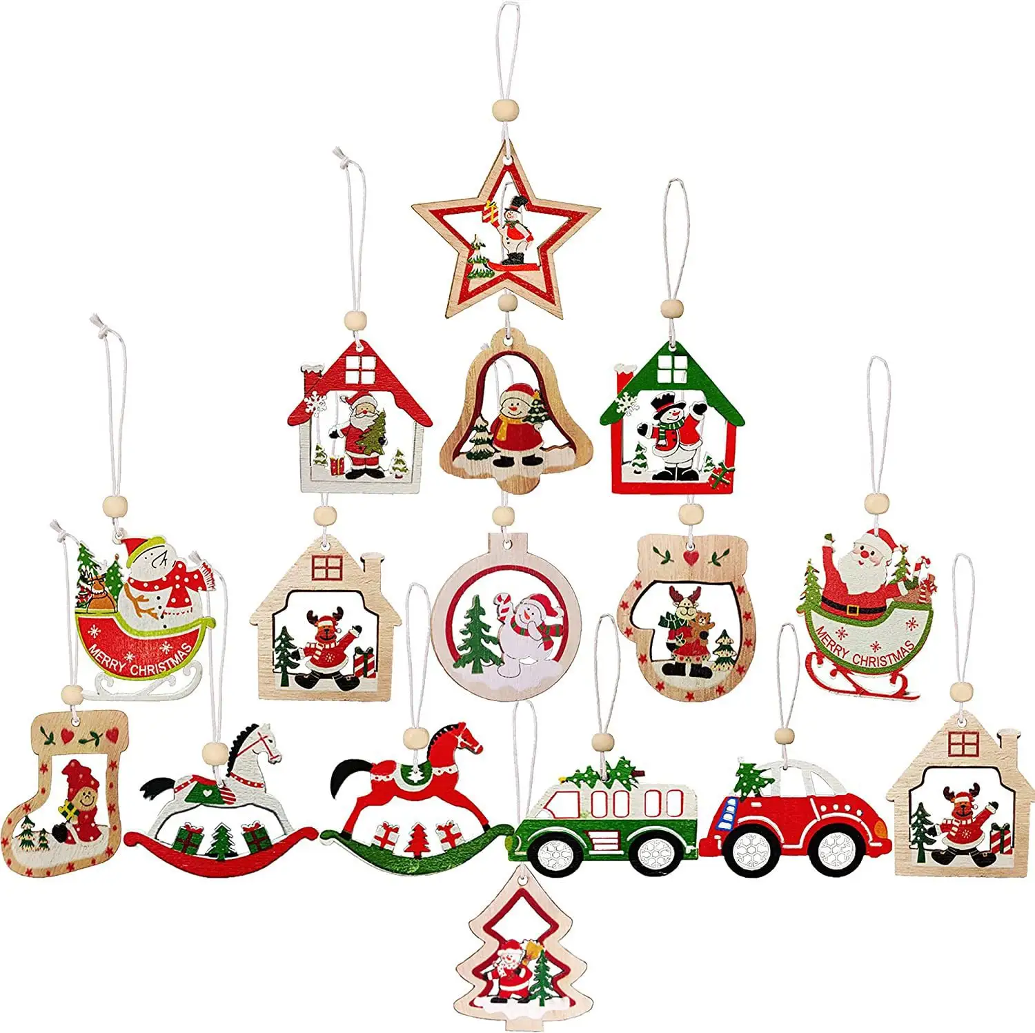 Деревянные Рождественские украшения праздничные украшения для елки товары для домашнего декора