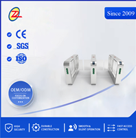 Torniquete de Acceso con Barrera Oscilante de Acero Inoxidable 304, Reconocimiento Facial, RFID y de Vena Palmilar, Control de Acceso IP54 Anti-Seguimiento, Sin Escobillas